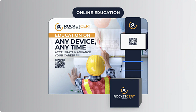 Rocket Cert - Graphic Design - Creasions graphic design