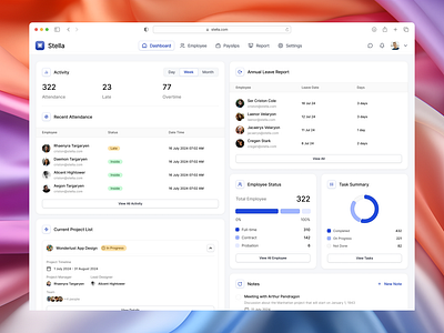 HR Management Dashboard Design dashboard dashboard design hr management management dashboard stella hr management dashboard trend trending dashboard ui ui dashboard ui ux web design