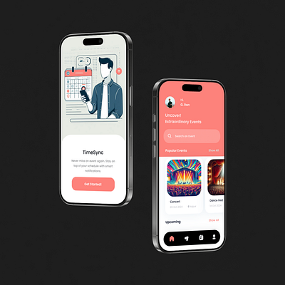 Event Scheduling App UI design: TimeSync agency appdesign branding creative agency design development agency graphic design inspiration mobiledesign mobileui modern design ui ui design ui inspiration