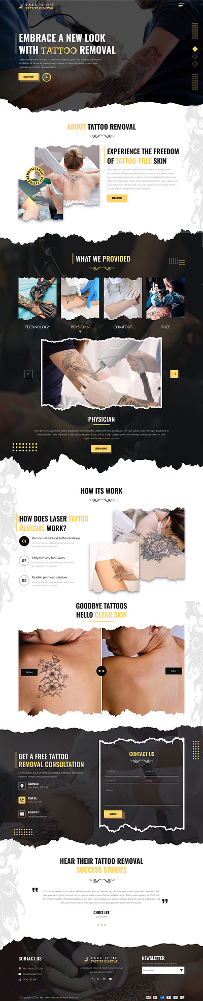 TATTO REMOVAL creative design tatto tattolover tattoremoval ui website