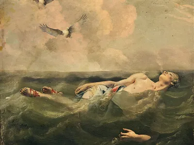 Former Lives album art album cover collage lettering print