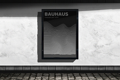 Bauhaus Frankfurt 1979 Poster abstract art bauhaus bauhaus frankfurt 1979 poster cute design frankfurt geometric graphic design illustration poster wall art