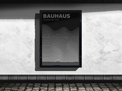 Bauhaus Frankfurt 1979 Poster abstract art bauhaus bauhaus frankfurt 1979 poster cute design frankfurt geometric graphic design illustration poster wall art