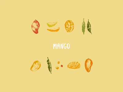 Mango icon set branding charcoal doodles drawings exotic fruit hand drawn icons illustrations labels mango mangoes mangos set signs symbols tropical fruits