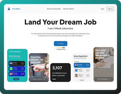 Teck Mock website ui app design figma graphic design ui ux web