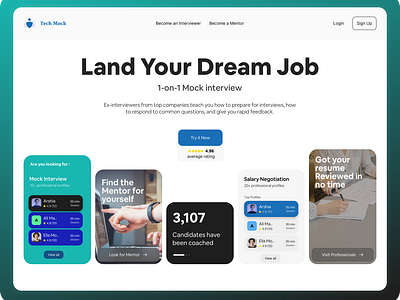 Teck Mock website ui app design figma graphic design ui ux web