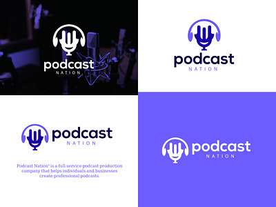 Podcast Nation logo Design best logo branding colourful logo creative graphic design logo logo mark logotype minimal logo design minimal podcast design podcast podcast design podcast logo podcast nation text logo