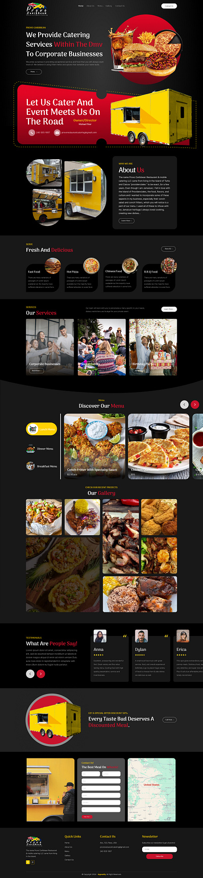 FOOD CATERING catering creative design food foodlover ui website