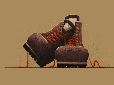 Hiking Boots boots camping canadian artist digital art footwear graphic design hiker hiking illustration outdoors retro vintage yeg