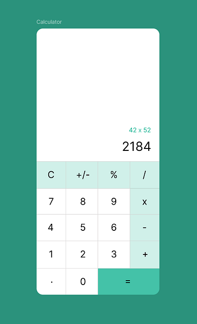 A simple calculator interface #DailyUI calculator dailyui day4 ui uiux