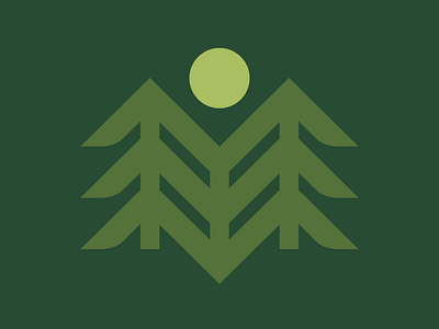 Pine trees and moon icon cedar evergreen forest forest icon geometric icon geometric trees icon moon moon icon pine pine tree pine tree icon tree tree icon tree logo trees wilderness