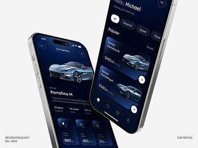 Luxury Car Rental App app carrental digitaldesign figma luxury mobileapp productdesign ui ux