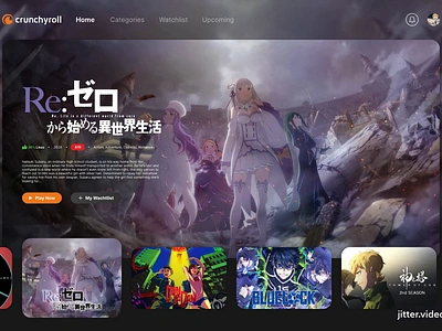 Crunchyroll - Redesing Website crunchyroll graphic design streaming ui ux website