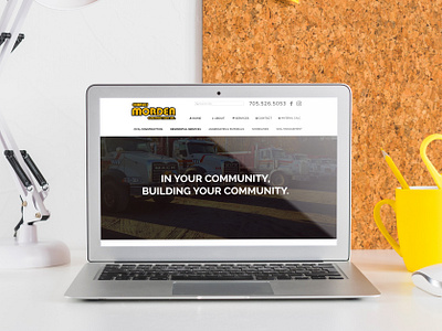 Morden Construction Social Media & Web Design graphic design social media web design