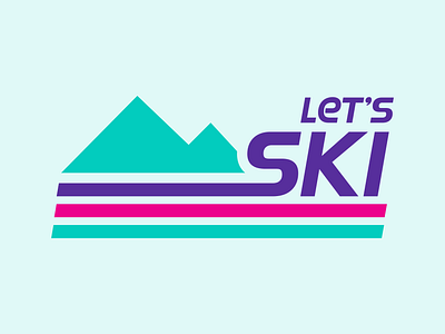 Let's Ski Lockup 1990s 90s branding elan elanski mountain outdoorbranding outdoors retro retro lockup retroski ski skiing skilogo skis winter wintersports