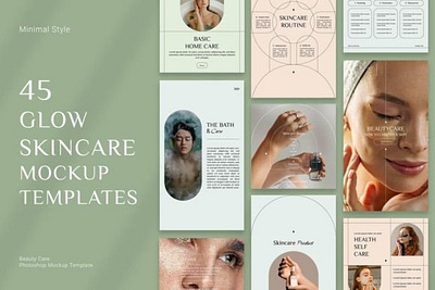 45 Glow Skincare Mockup Templates beauty psds glowing designs high quality mocks photoshop mockups radiant skins skincare mockups