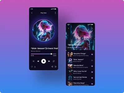 Music App UI Design appdesign appui cleandesign darkmode interactiondesign lightmode minimalistdesign mobileapp mobileui moderndesign musicapp musicplayer musicstreaming musicui playlist ui uidesign uiux userinterface uxdesign