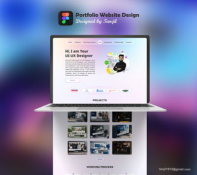 My Portfolio Website Ui Design. attractive colorful designer figma landing page page portfolio single page ui user experiences user interface ux visual interface web design website design