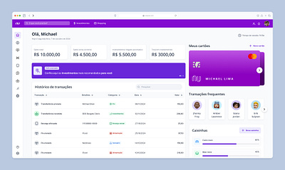 Nubank Dashboard banking design nubank product design ui ux web web design