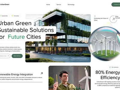 Urban Green: Mindful, green website design concept designconcept