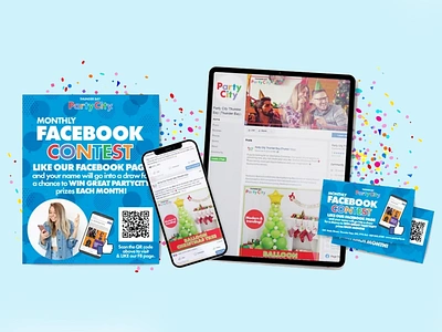 Party City Thunder Bay Social Media, Flyers and Contest Cards cards flyer graphic design marketing campaign social media