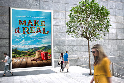 Make It Real: Nescafé Ad ad campaign ads billboard graphic design photoshop