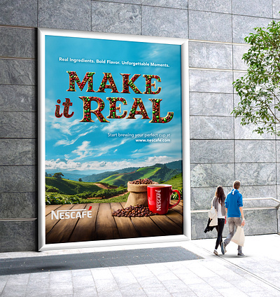 Make It Real: Nescafé Print Ad ads graphic design photoshop