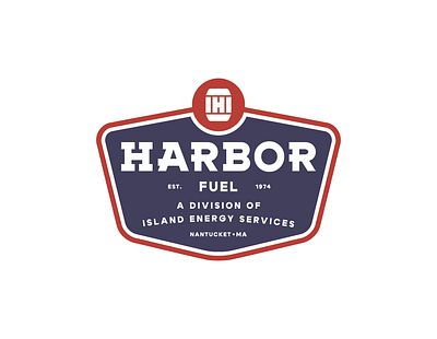 Harbor Fuel redesign concept badge barrel logo brand identity branding fuel logo graphic design logo logomark logotype