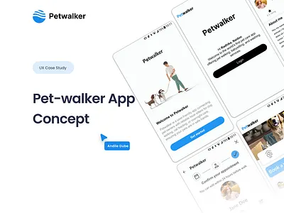 Pet-walker app concept andile dube case study ui user experience ux ux research
