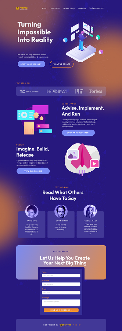 Pentoz - Website Design ui uiux design ux website design website redesign