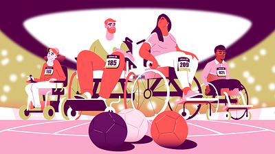 Paris 2024 Paralympics Explainer Videos accessibility animation arena boccia character design design disability explainer video illustration olympics olympics brand paralympics paris paris 2024 sports stadium storyboard styleframe wheelchair