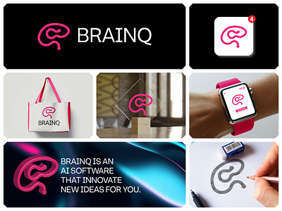 BRAINQ Logo Design ai logo ai startup logo artificial intelligence logo brand book brand guideline brand identity branding creative logo design digital innovation logo graphic design logo modern ai logo robotics logo design tech inspired logo