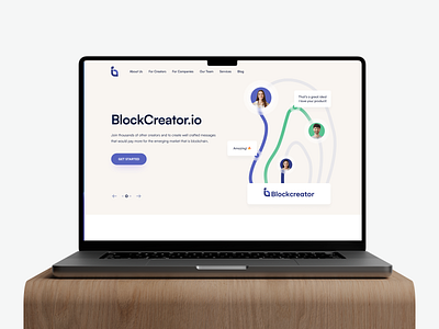 BlockCreator.io: hero sections branding crypto design hero illustration landing logo product ui ui design ux web