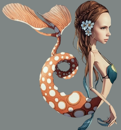 Mermaid drawing illustration mermaid