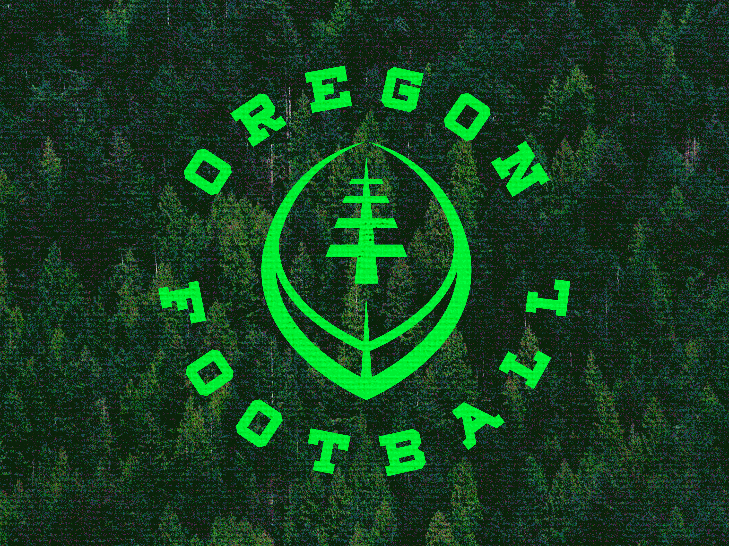 Oregon Football badge badge design branding design football forest green logo logo design nike oregon pnw rebrand rebranding sports tree