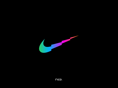 Nike Curv animation design gradient jitter logotype motion nike swoosh