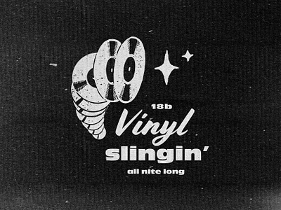 18b Vinyl Slingin' ✨😵‍💫 badge punk rock records vinyl