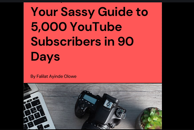 Guide to 5,000 YouTube Subscribers in 90 Days branding graphic design illustration