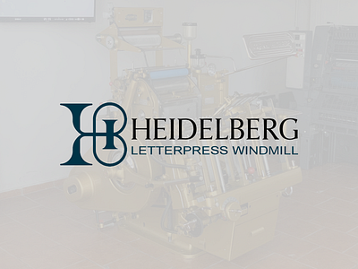 Heidelberg-Letterpress-Windmill-Logo app branding design graphic design illustration logo logos typography ui vector