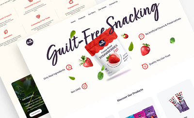 Healthy Snacks Website food landing page snacks ui design web design