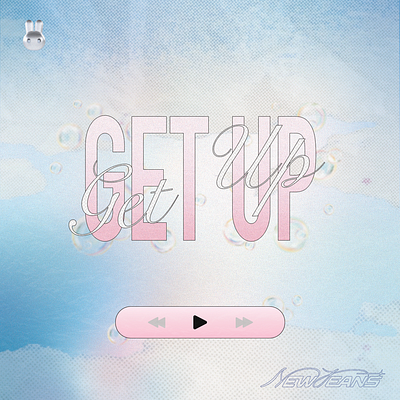 New Jeans : "Get Up" inspired album cover re-design adobe album design design graphic design inspired typography