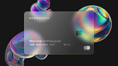 Glassmorphism Modern Membership Card Design card credit card debit card glassmorphism modern transparent visual design