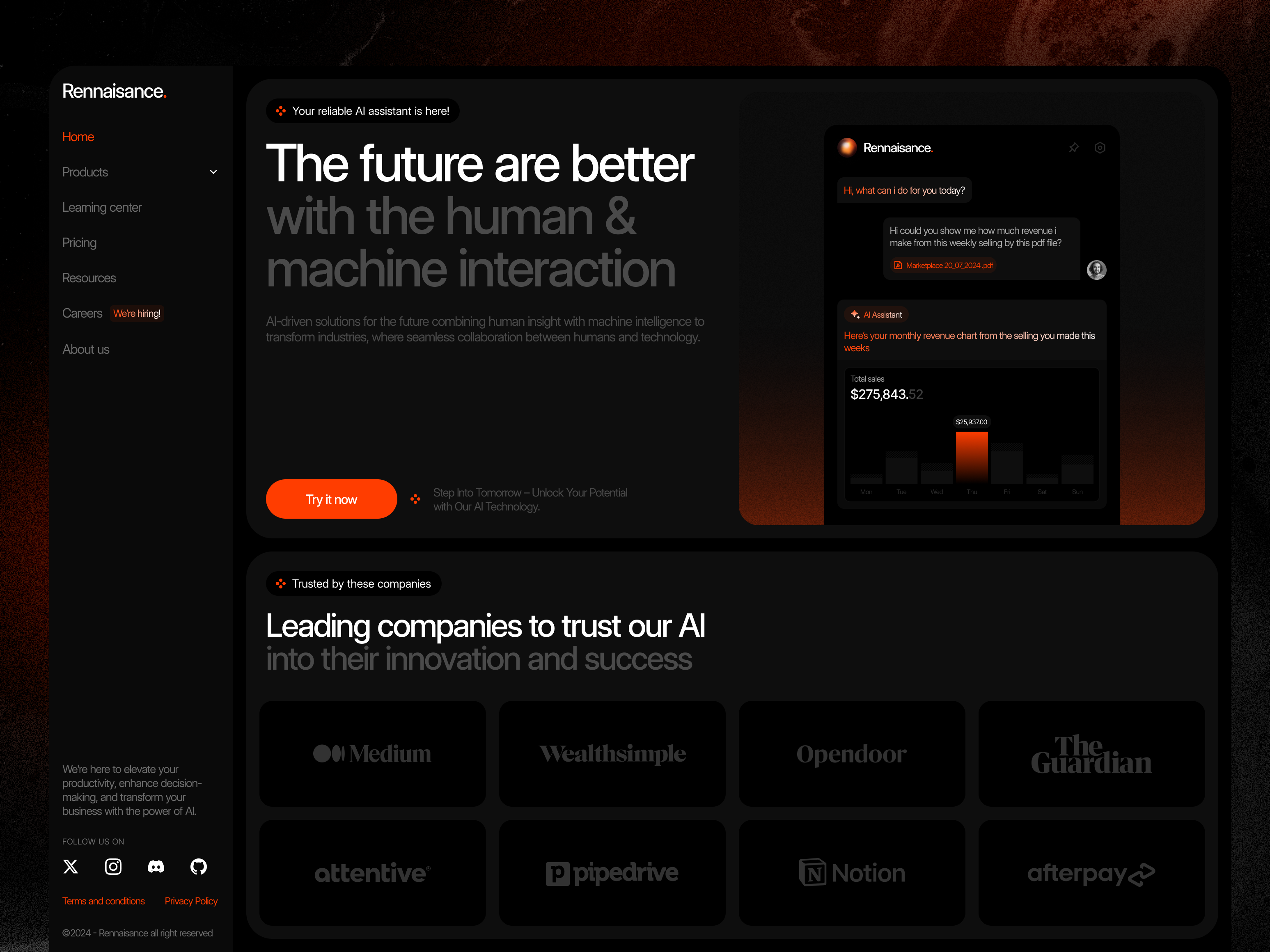 Example service media