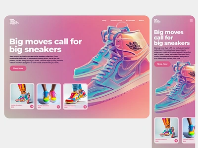 Sneaker Shop UI/UX Design art brand branding design graphic design illustration shop ui ui design ux vector