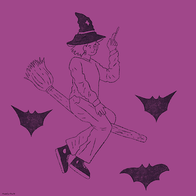 Halloween Witches after effects animation animator bats character animation character design freelance graphic design halloween illustration illustrator motion graphics procreate social social animation social media type animation typography witches