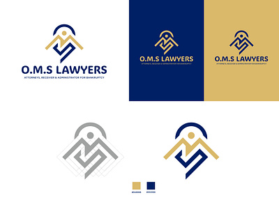 O.M.S Lawyers advocat logo branding custom logo design graphic design illustration justice logo law logo lawyer logo lettering logo monogram typography