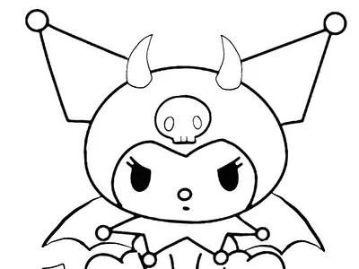 Kuromi Coloring Pages