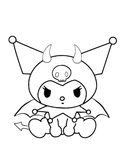 Kuromi Coloring Pages