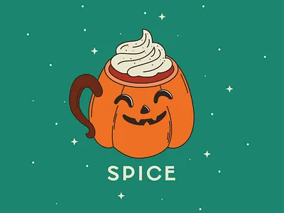 Pumpkin spice graphic design illustration pumpkin spice vector