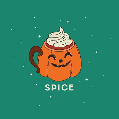 Pumpkin spice graphic design illustration pumpkin spice vector